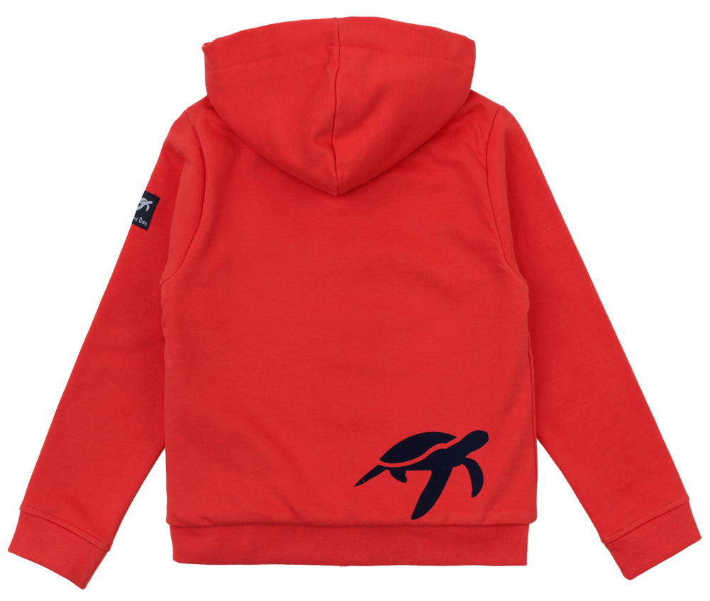 Childrens Boatyard Full Zip Hood - Spicy Red