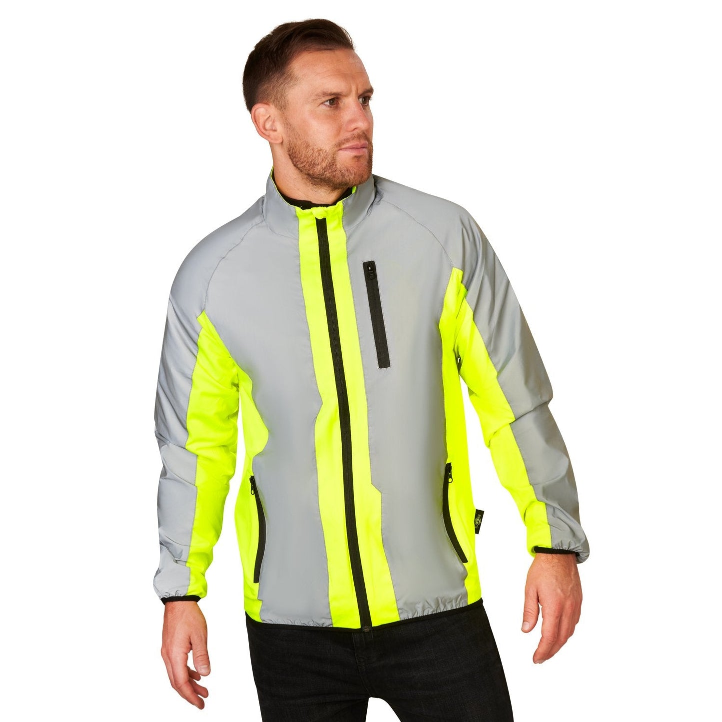 Hi Vis Reflective Running and Cycling Jacket | Reflective and Yellow