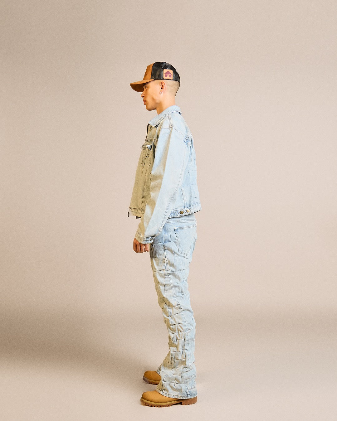 Terrain Grid Denim Set