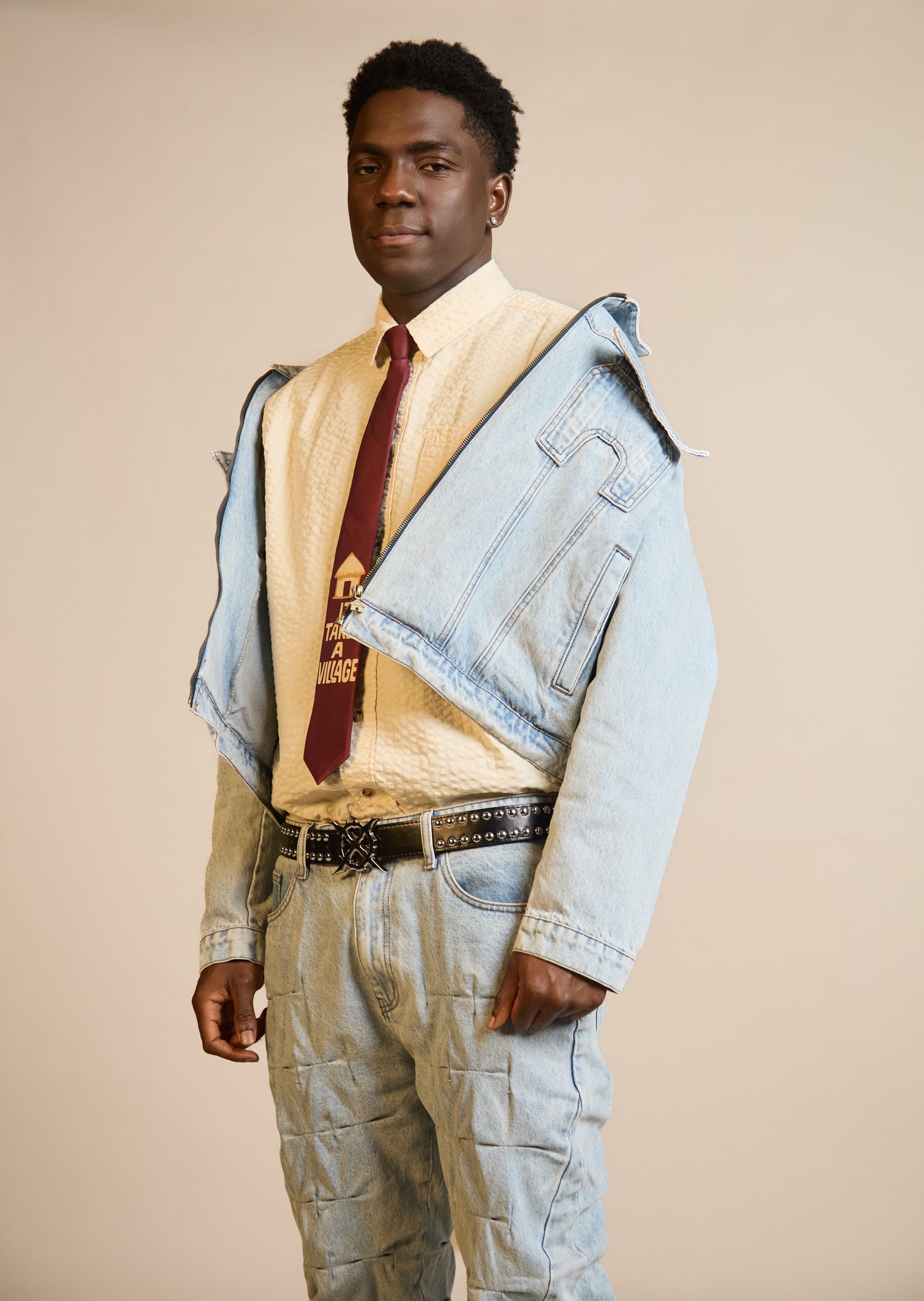Terrain Grid Denim Set
