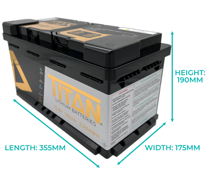 TITAN 12V 180Ah Lithium Leisure Battery (DIN Type 019)